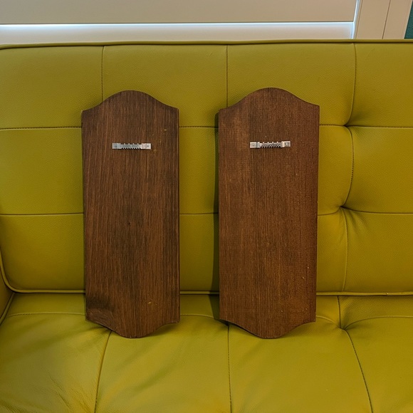 Vintage Hand Painted Wooden Plaques Floral Flowers Yellow Coral - Picture 3 of 5